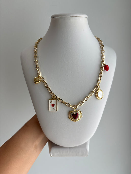 Heart charm necklace