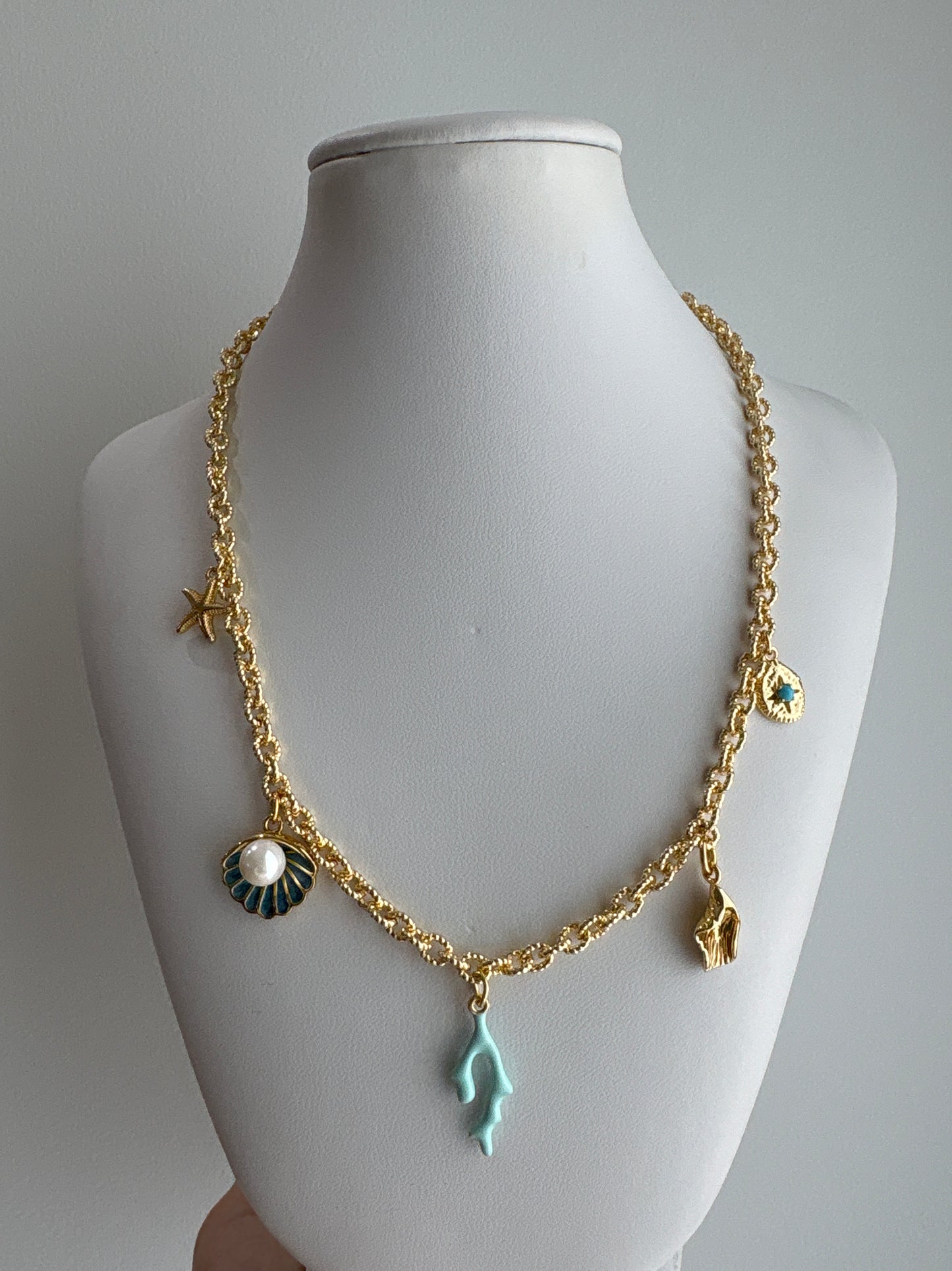 Beach charm necklace
