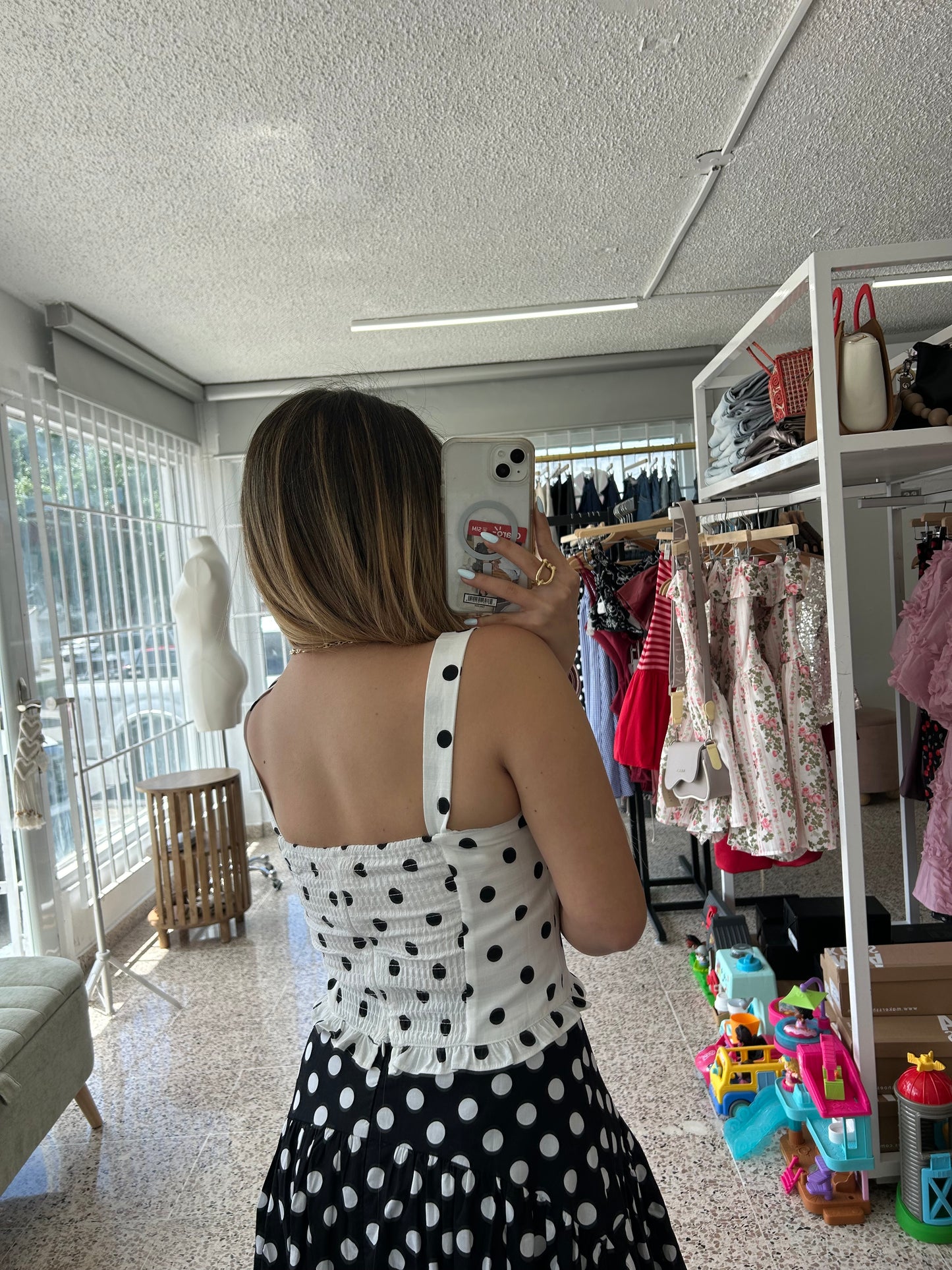 Polka dot top