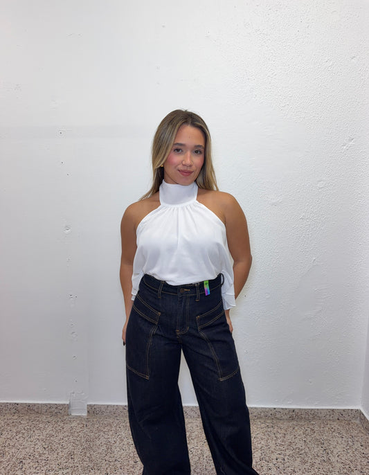 indigo baggy jeans