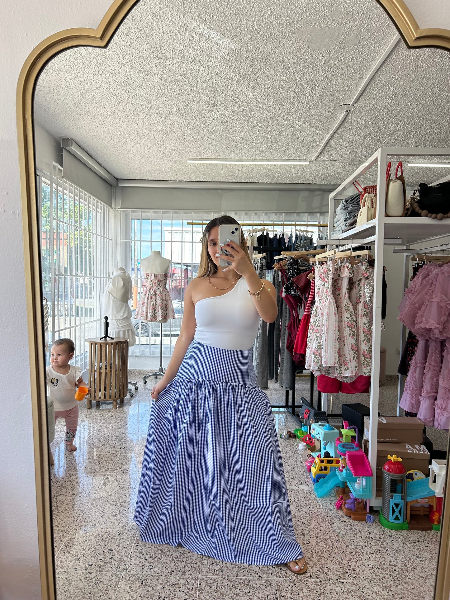 Gingham skirt