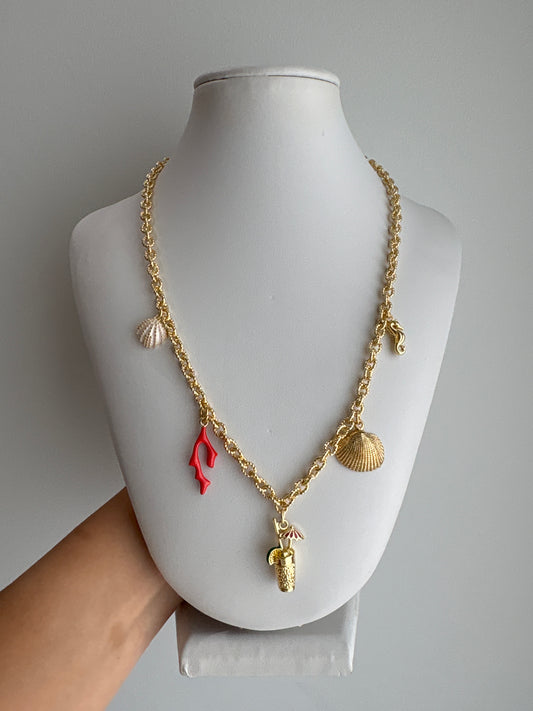 Resort charm necklace