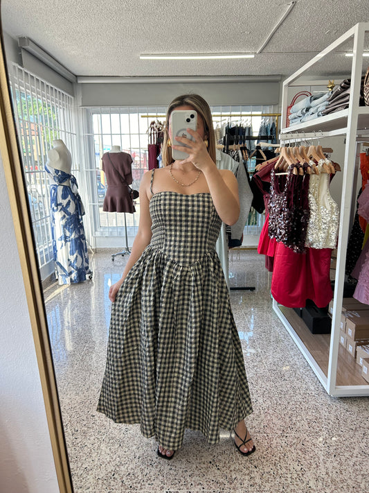 Checker midi dress