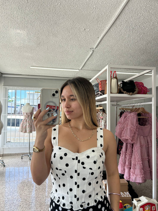 Polka dot top