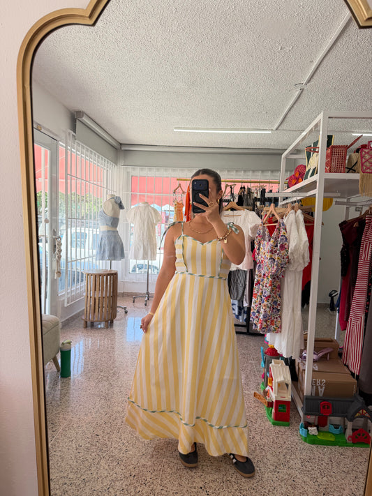 Yellow stripe dress